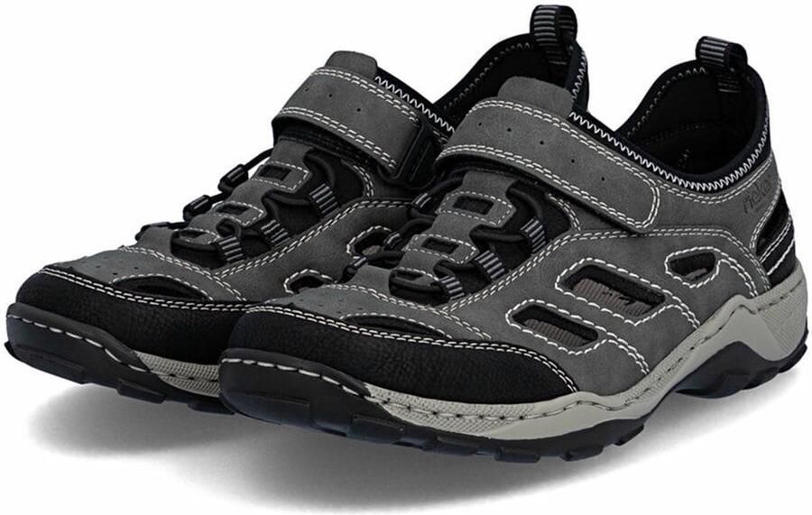 Rieker Heren Trekkingsandalen Sandalen 08063-45 Grey Combination - Foto 1