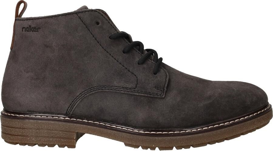 Rieker -art-33106 45-heren-veter rits-grijs-suede