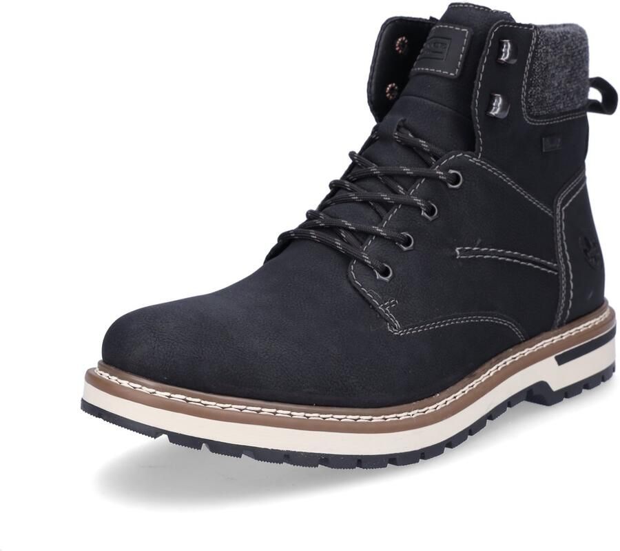 Rieker Warm Gevoerde Veterschoenen Black Heren