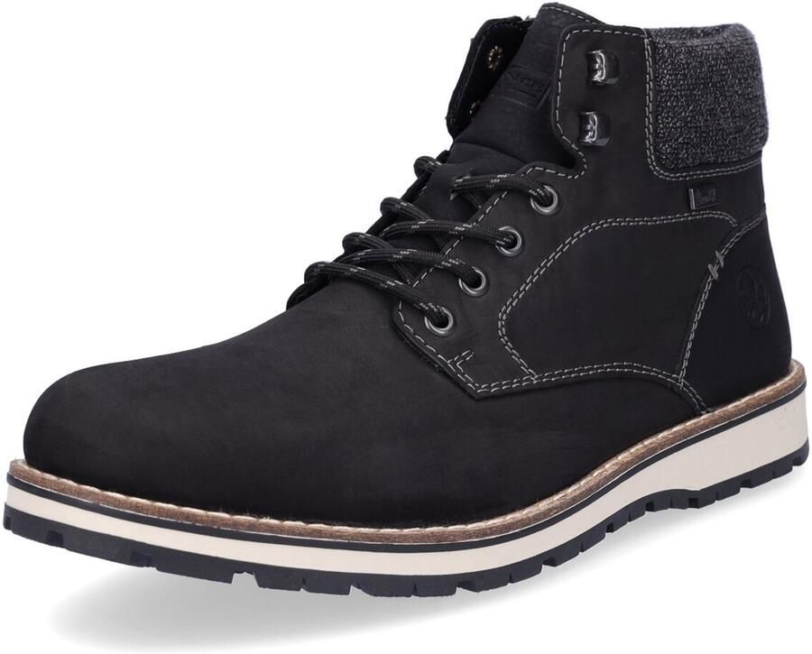 Rieker heren veterboot zwart