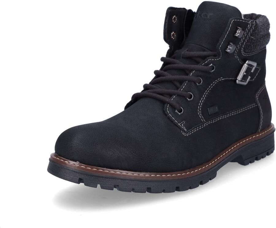 Rieker heren veterboot zwart