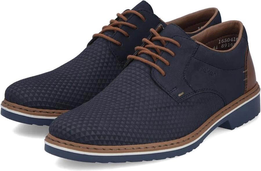 Rieker Veterschoenen met modieuze perforatie vrijetijdsschoen lage schoen veterschoen