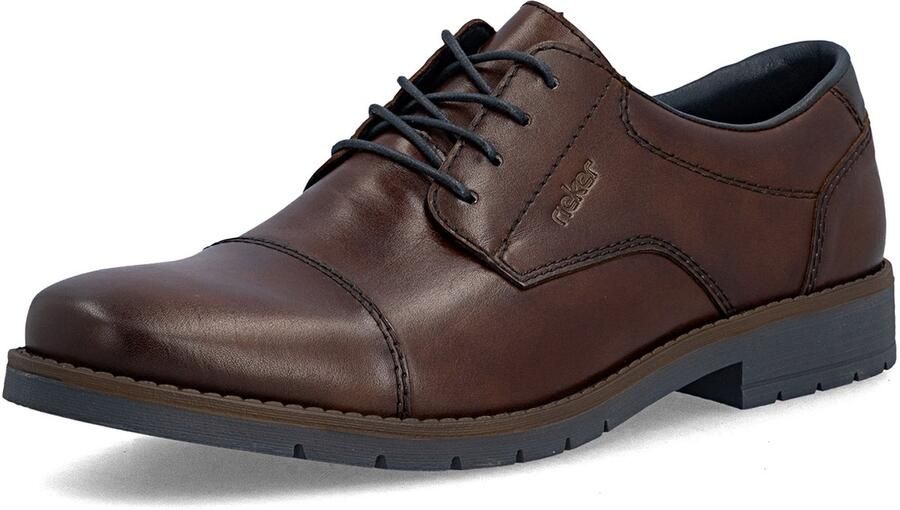Rieker Veterschoen Leren Halfschoen 13901-25 Brown