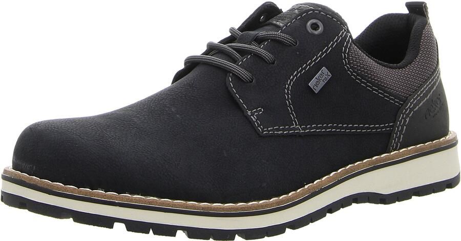 Rieker Veterschoenen Zakelijke veterschoen lage schoen casual sneaker met ritssluiting aan de binnenkant