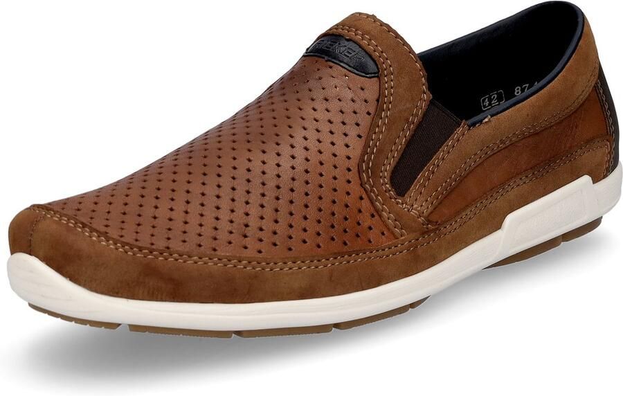 Rieker Instappers Vrijetijdsschoen instapschoen mocassin met stretch-inzetten