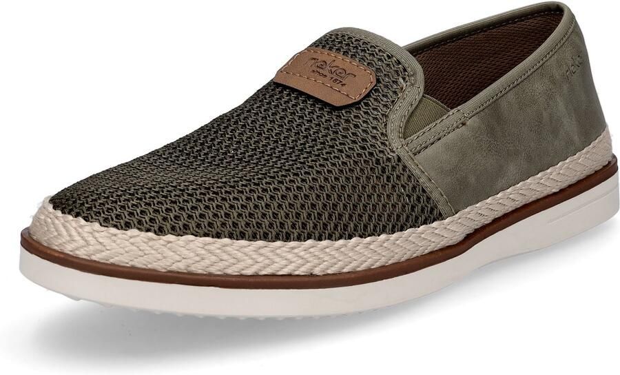 Rieker Instappers espadrilles zomerschoen instapschoen met gepolsterde binnenzool