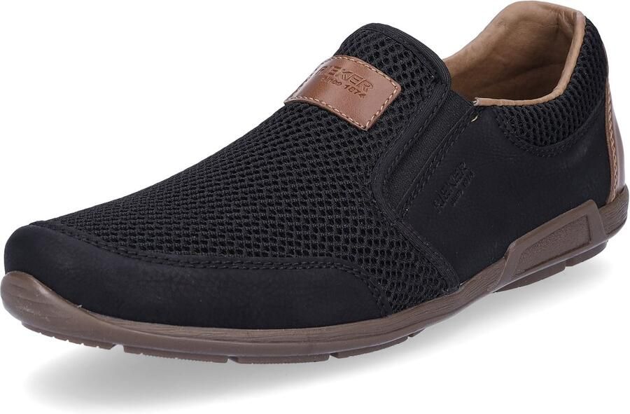 Rieker herenschoen slip-on zwart
