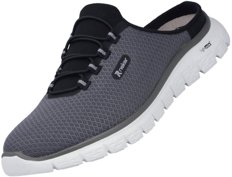 Rieker herenschoenen sabot slip-on grijs