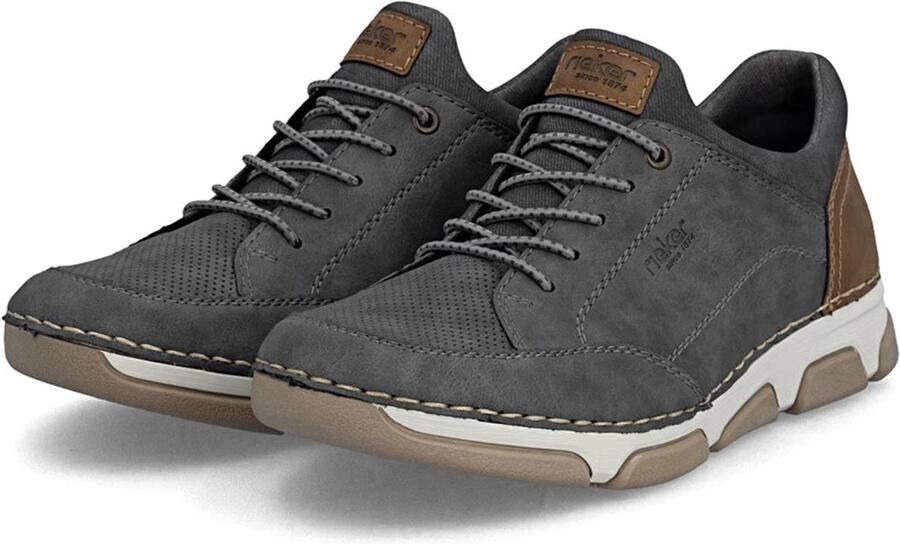 Rieker herenslipschoenen sneakers 15950-45 Grey extra breed