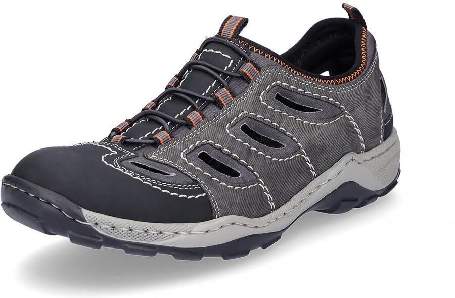 Rieker Instappers Trekking Schoen Sandalen Zomerschoen met praktische Gummitrek