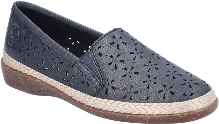 Rieker instapper loafer 47666-14 blauw