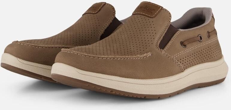 Rieker Instappers Bootschoen taupe H-leest Leer