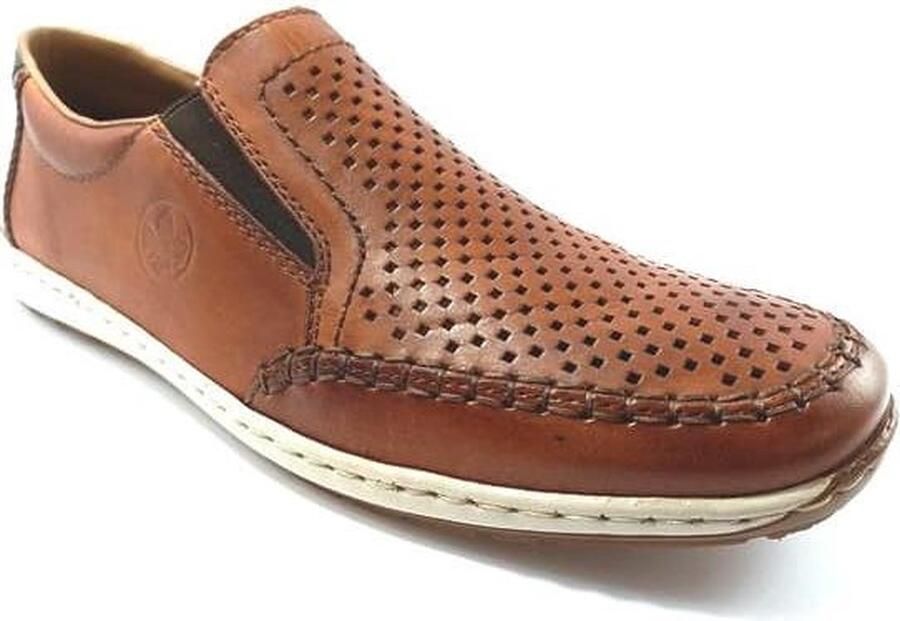 Rieker Instappers Slip-on sneaker instapschoen loafer met geperforeerde bovenkant - Foto 4