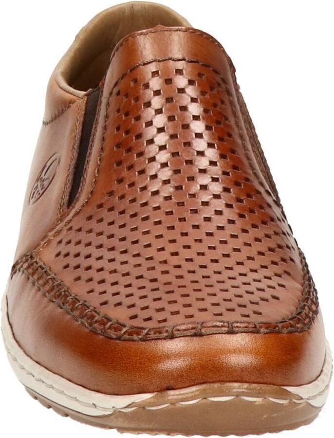 Rieker Instappers Slip-on sneaker instapschoen loafer met geperforeerde bovenkant - Foto 3