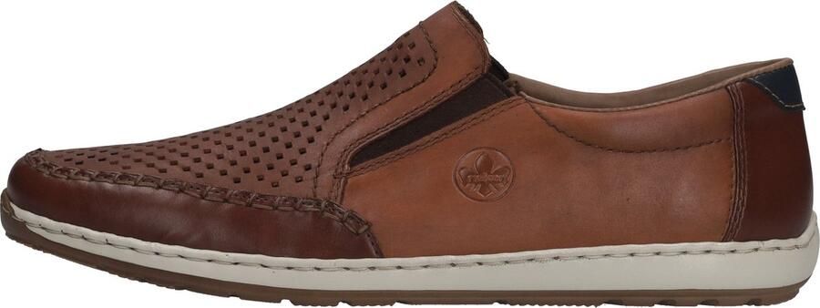 Rieker Instappers Slip-on sneaker instapschoen loafer met geperforeerde bovenkant - Foto 10