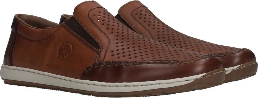 Rieker Instappers Slip-on sneaker instapschoen loafer met geperforeerde bovenkant - Foto 9