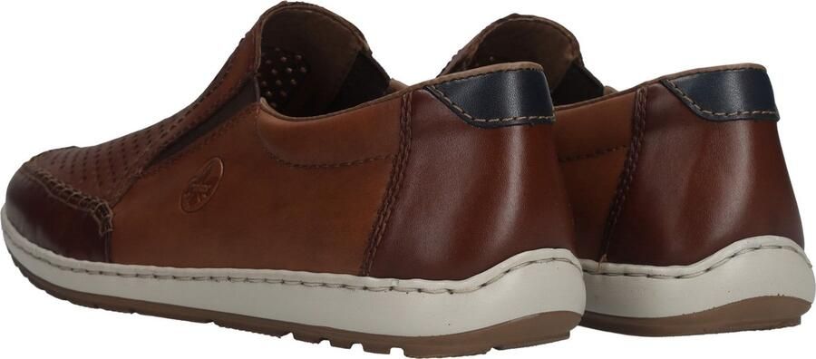 Rieker Instappers Slip-on sneaker instapschoen loafer met geperforeerde bovenkant - Foto 6