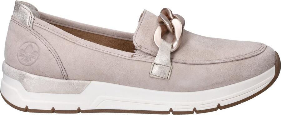 Rieker 58944-60 dames instappers sportief beige