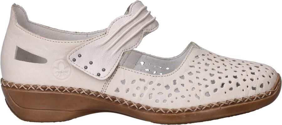 Rieker -Dames off-white-crÈme-ivoorkleur ballerina's & mocassins - Foto 5