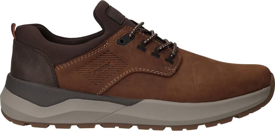 Rieker Sneakers laag 'Slipper Herren 06050-22 Echtleder in braun' bruin