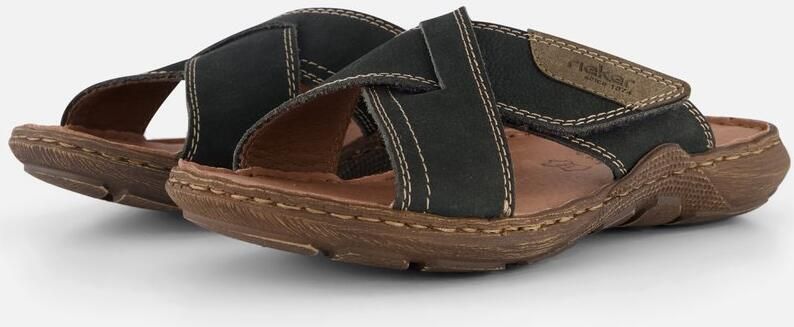 Rieker Jaipur Morelia Slippers blauw Imitatieleer