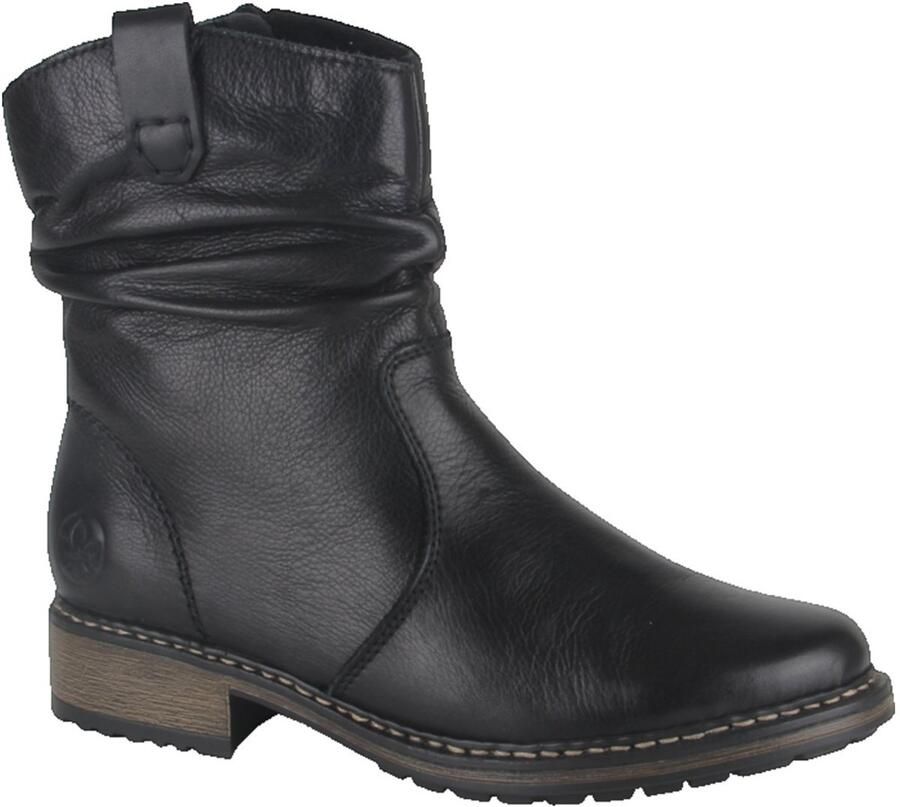 Rieker Korte Laars Z6883-00 Zwart Fleece Gevoerd