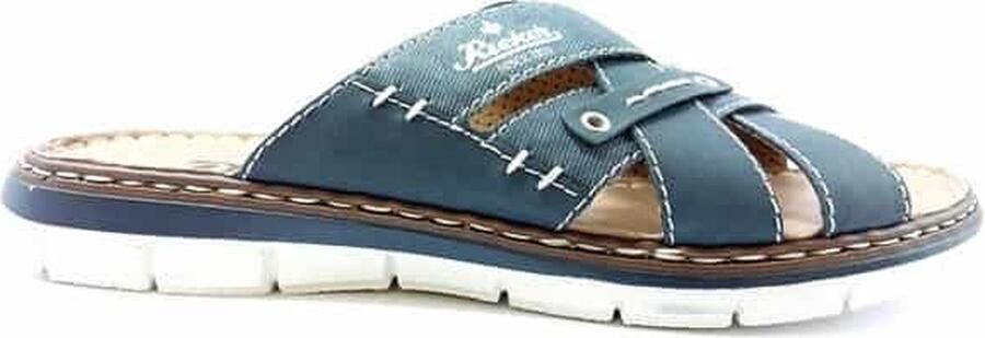 Rieker Slippers zomerschoen slippers badschoen met leren binnenzool
