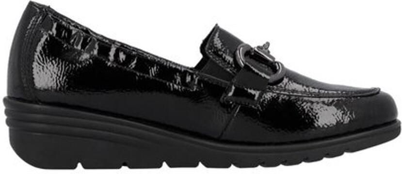 Rieker L5352-00 instappers zwart Patent slip on shoe