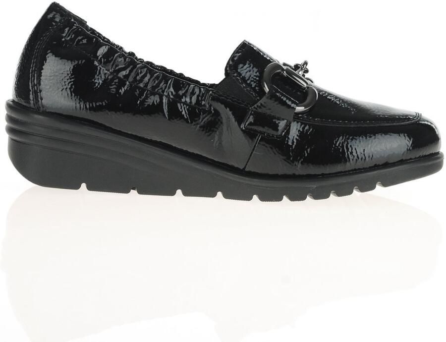Rieker L5352-00 loafers instappers zwart lak Patent slip on