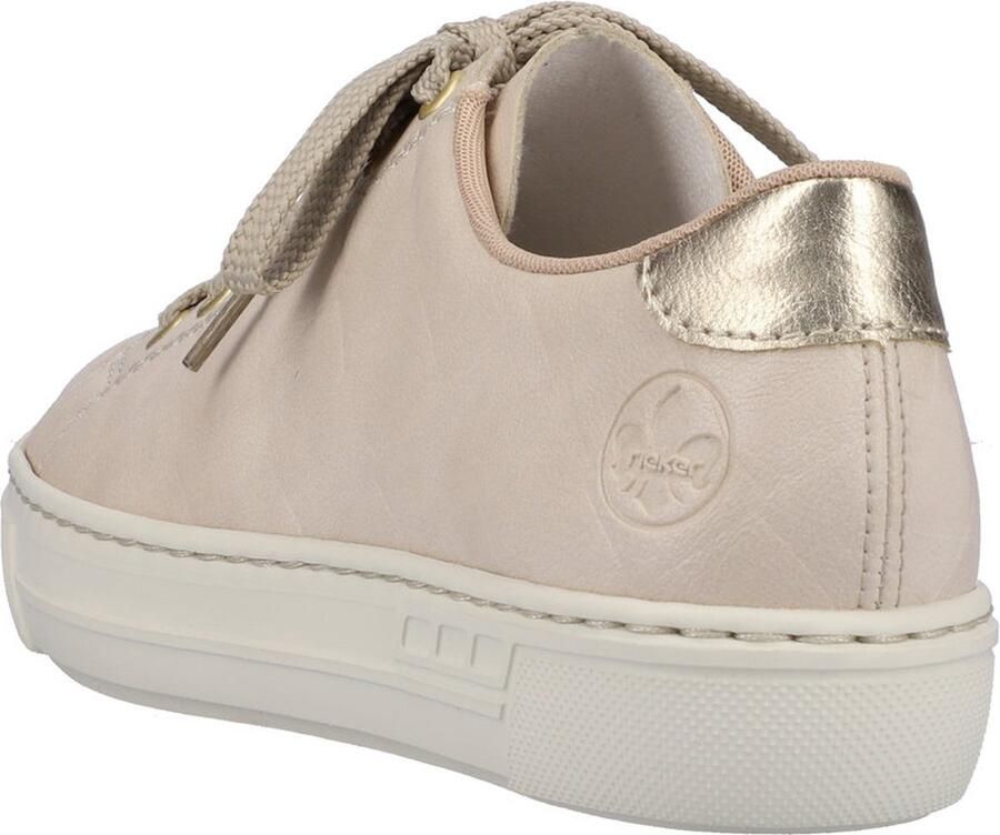 Rieker Plateausneakers Metallic inzet bij de hak vrijetijdsschoen lage schoen veterschoen