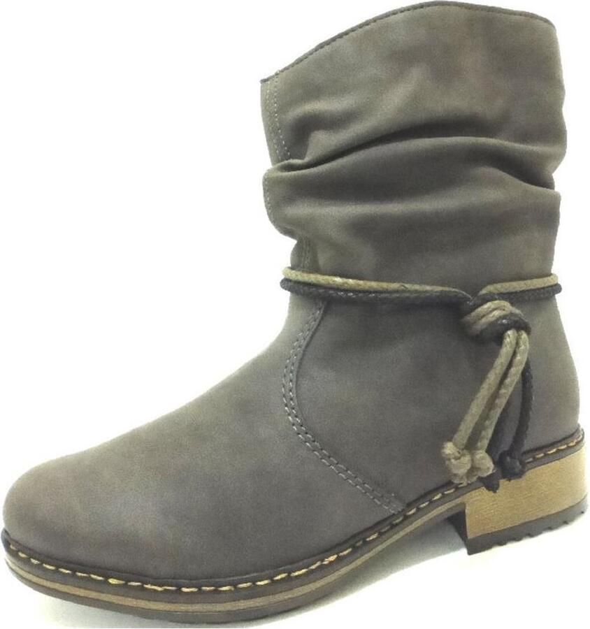 Rieker Winterlaarsjes met decoratieve banden aan de slouchy schacht