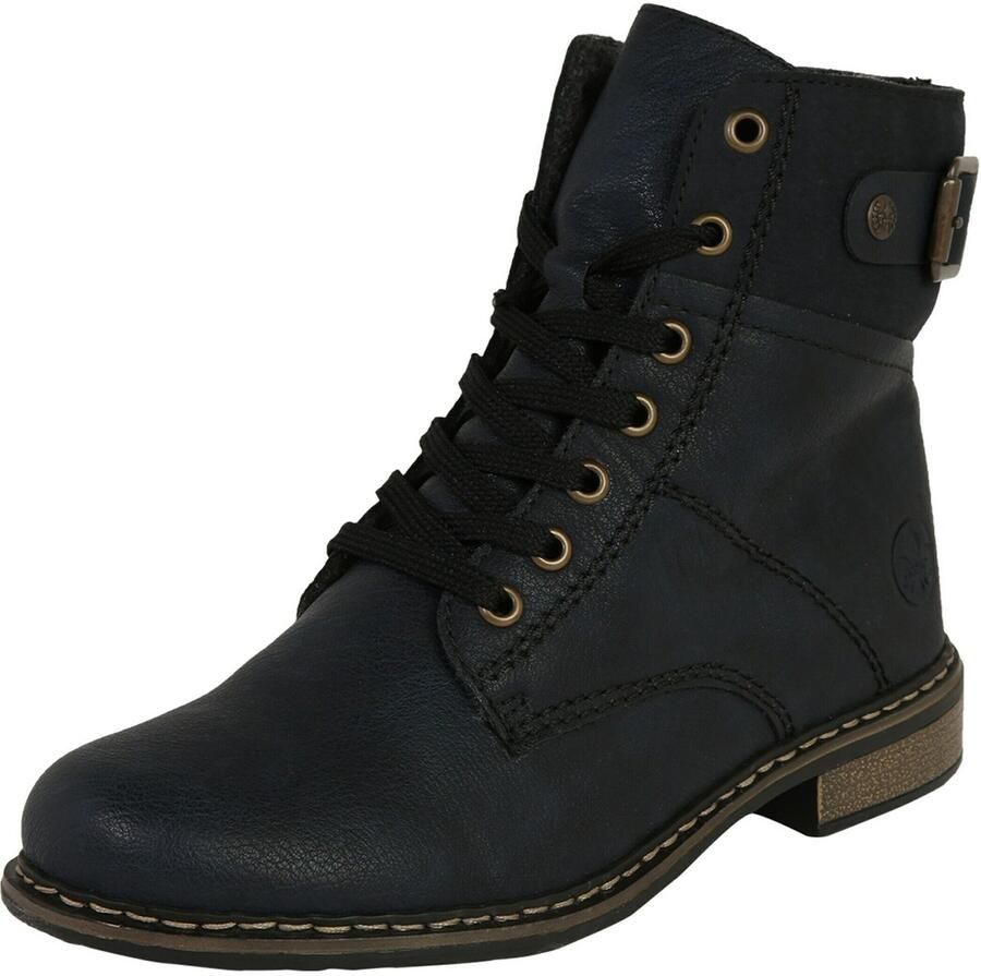 Rieker Hoge veterschoenen met decoratieve siergesp