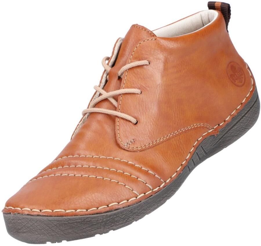 Rieker Hoge veterschoenen met fijne siernaden