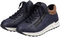 Rieker Sneakers met zachte schacht vrijetijdsschoen lage schoen veterschoen - Blauw