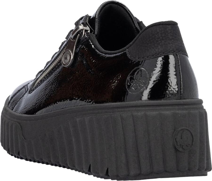 Rieker Plateausneakers vrijetijdsschoen lage schoen veterschoen met plateauzool - Foto 2