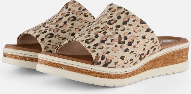 Rieker Leopard beige Slipper Synthetisch H-Leest