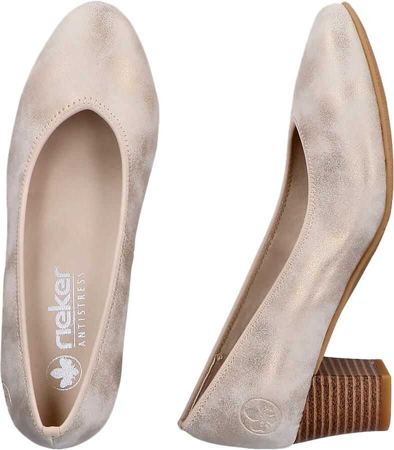 Rieker Leren ballerina met hak Lagro