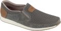 Rieker Heren Instappers met Stretchinzet 11954-45 Grey Blue - Grijs