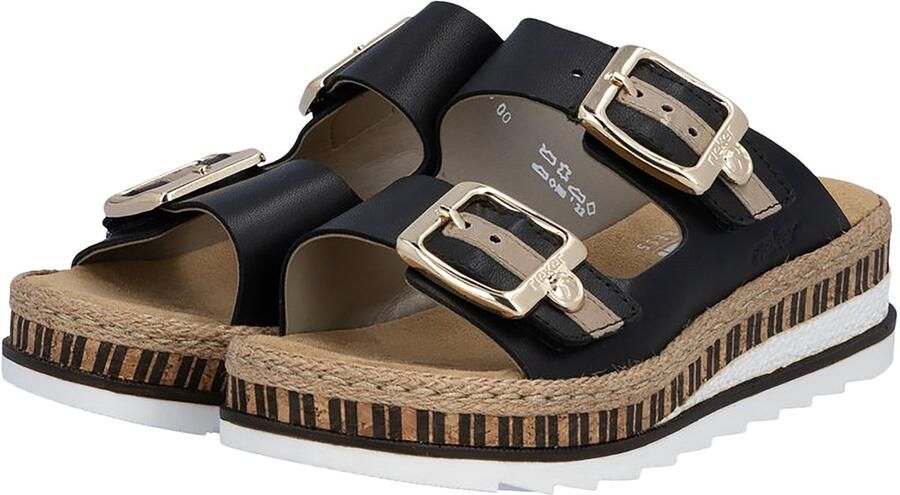 Rieker Montreux leren sandalen met sleehak - Foto 3