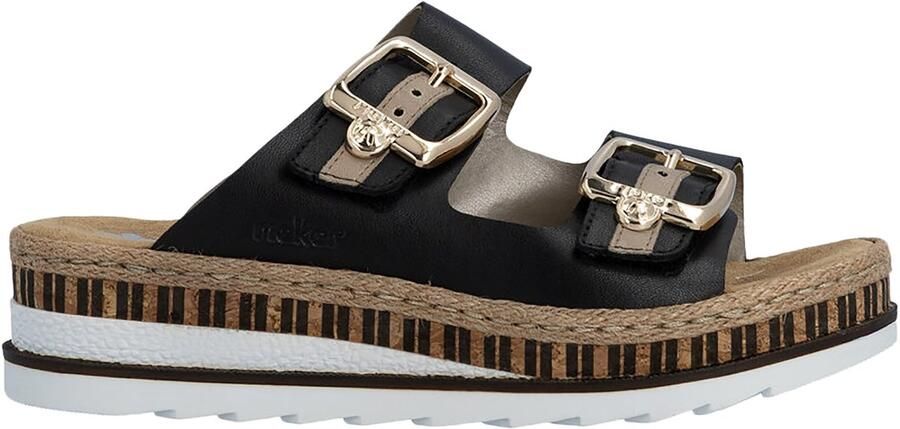 Rieker Montreux leren sandalen met sleehak - Foto 4