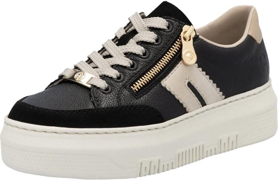 Rieker Plateausneakers veterschoenen lage schoen vrijetijdsschoen met zijrits - Foto 2