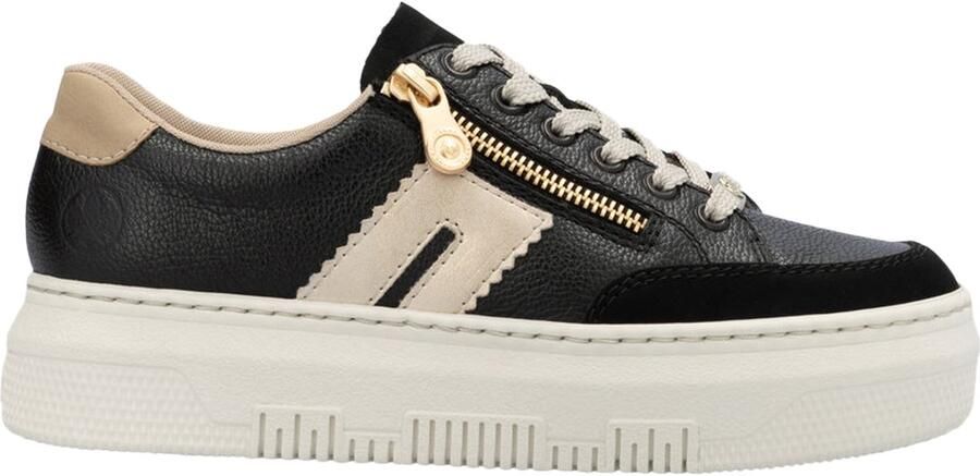 Rieker Plateausneakers veterschoenen lage schoen vrijetijdsschoen met zijrits - Foto 3
