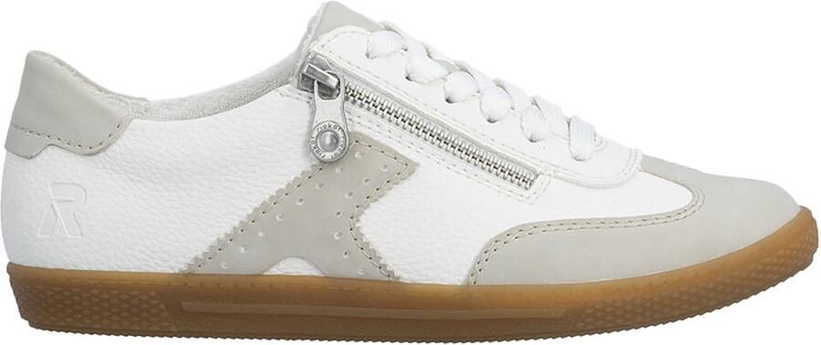 Rieker Sneakers lage schoen vrijetijdsschoen veterschoen met ritssluiting - Foto 3
