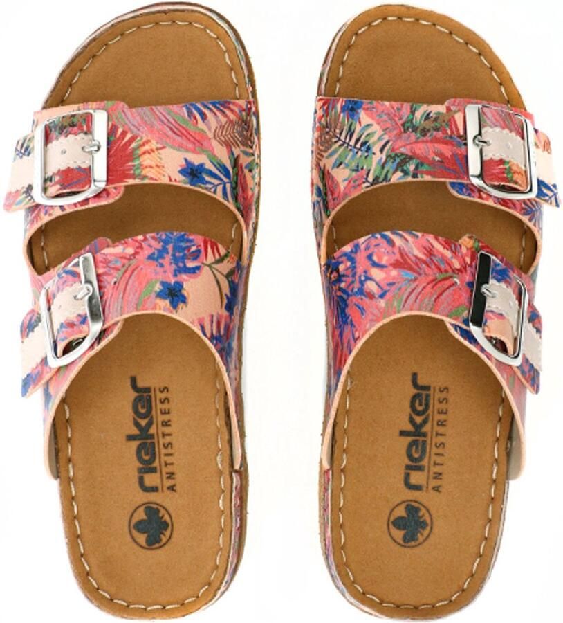 Rieker Slippers Zomerschoen slippers pantoffel met verstelbare gespen