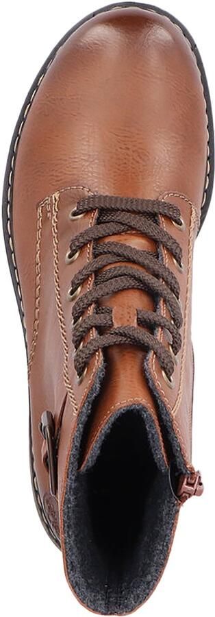 Rieker Veterlaarsjes veterschoenen klassieke laarzen blokhak in used-look - Foto 2