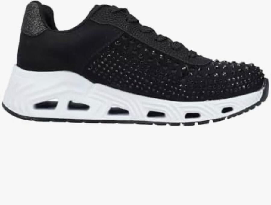 Rieker N5201-00 sneaker lichtgewicht zwart studs witte zool
