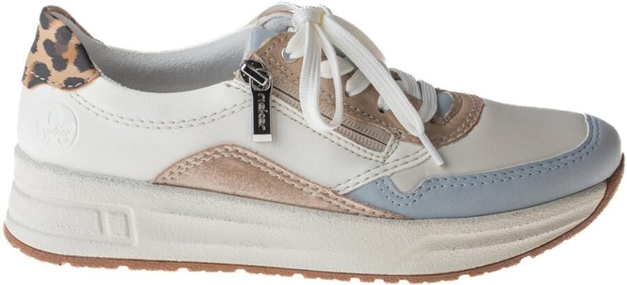 Rieker N8114-90 dames sneakers blauw