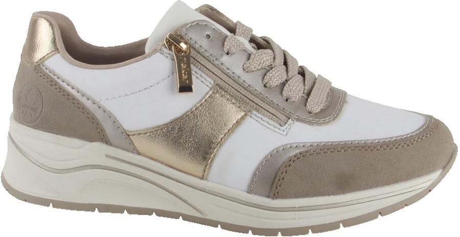 Rieker N9504-80 dames sneakers beige