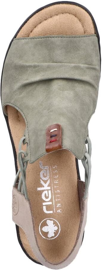 Rieker Nabukino elastische sleehak sandalen