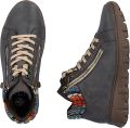 Rieker Baskets Montante en cuir Odeon - Donkergrijs